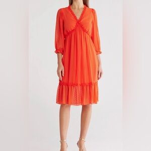 NWT Nanette Lenore Clip Dot Jacquard Dress Size 10